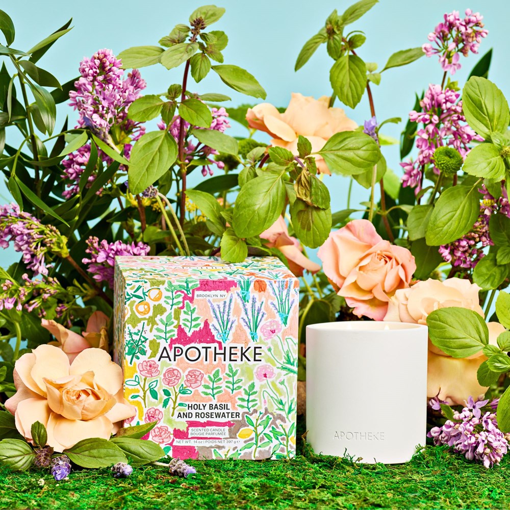 Holy Basil and Rosewater 2-Wick Candle