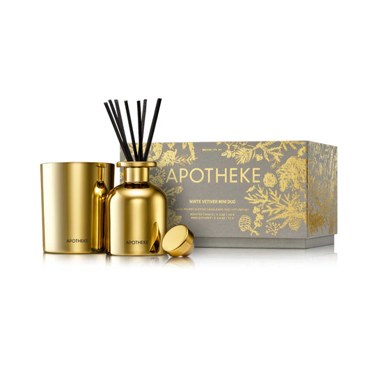 White Vetiver Mini Scented Candle and Reed Diffuser Duo